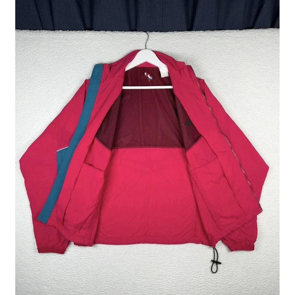 Vintage NIKE INTERNATIONAL Windbreaker Jacket Red Blue - Women's Small
